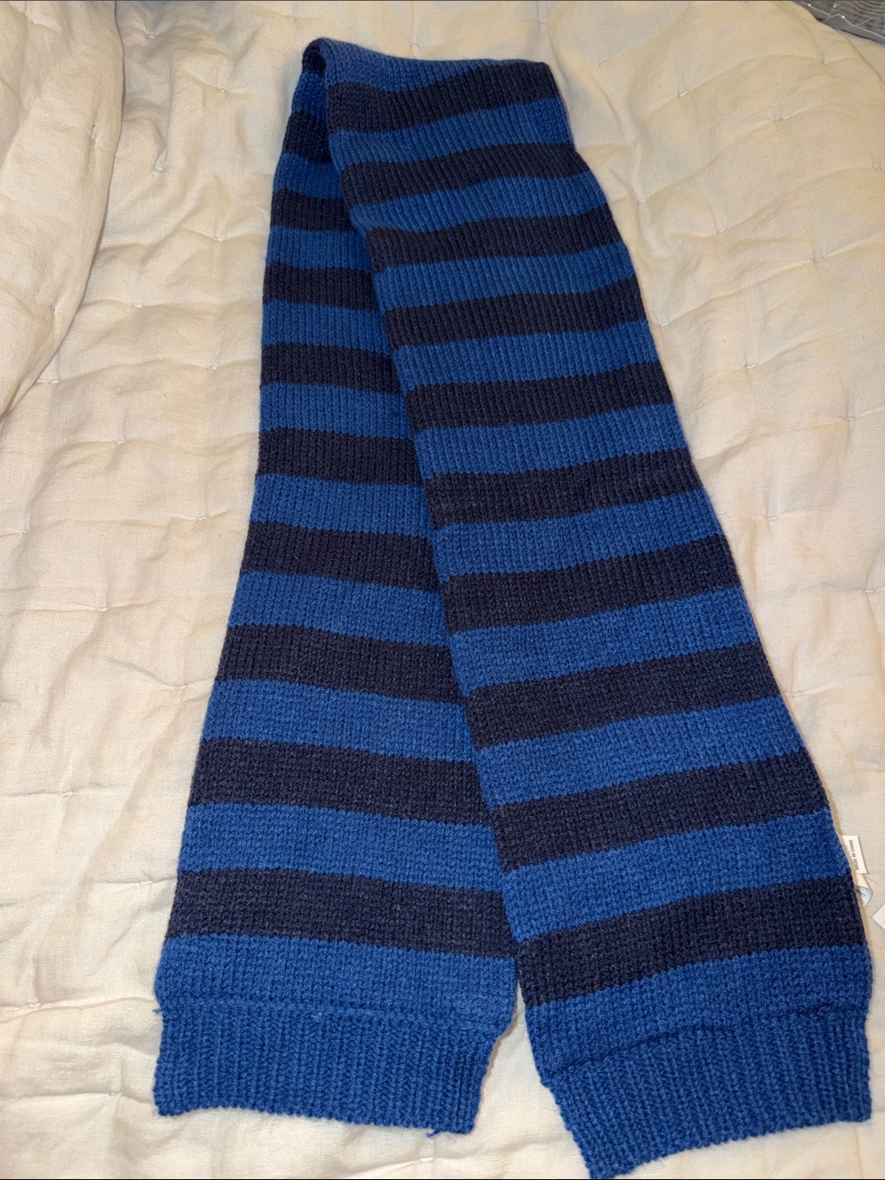 The Children's Place Blue and Navy Striped Knit Scarf